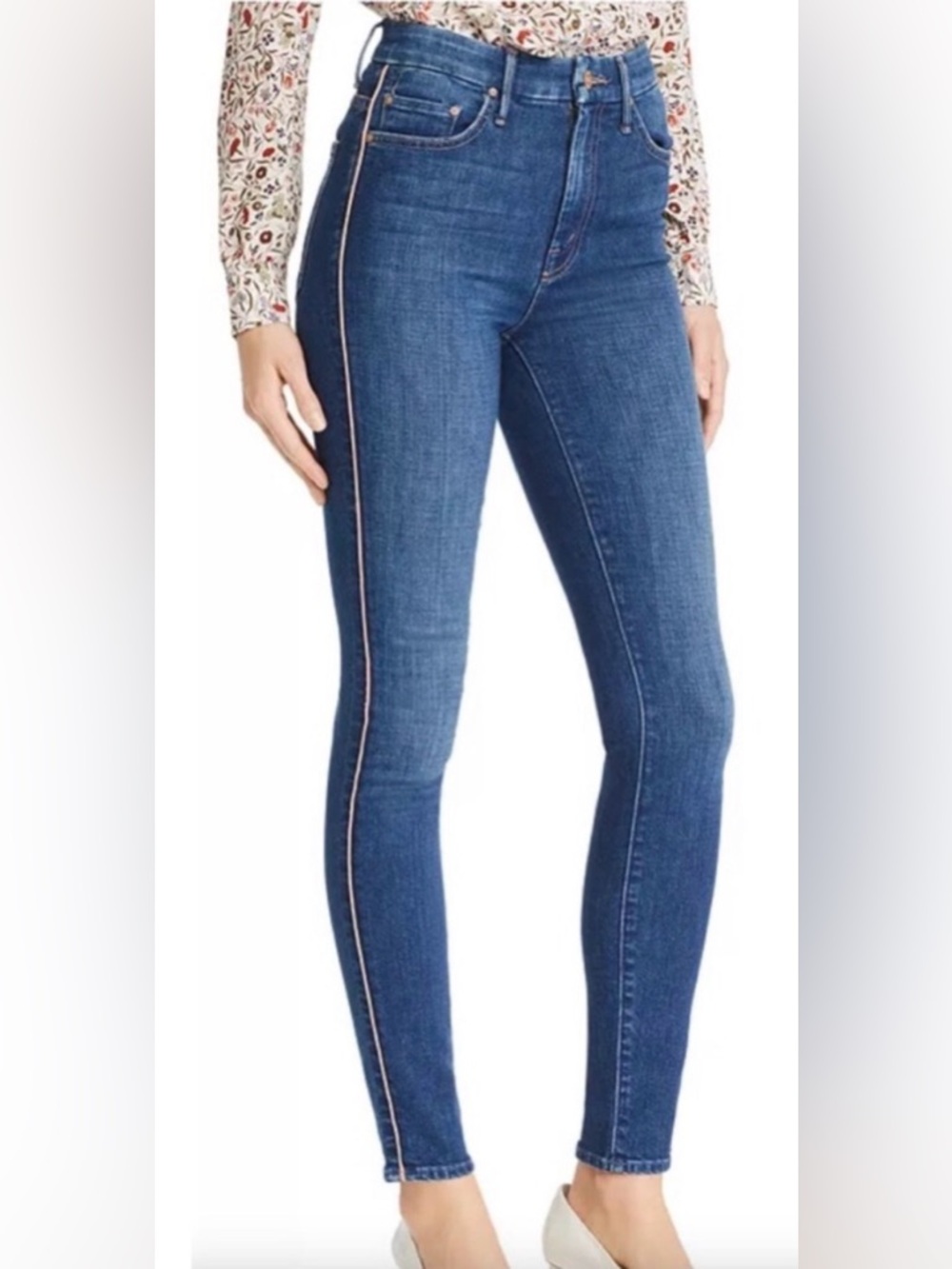 MOTHER High Waited Looker-What I had before size 25 Slim Straight Blue Jeans